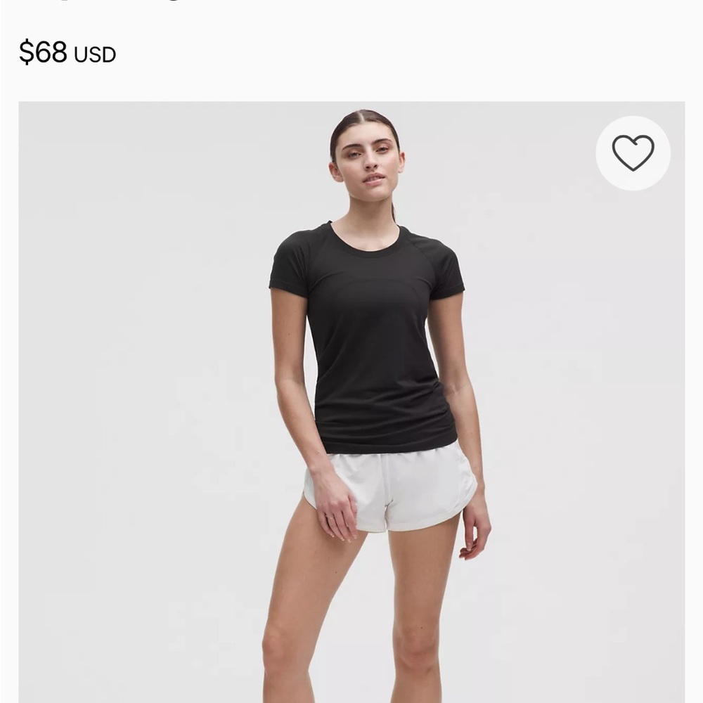 lululemon athletica Swiftly Tech Black Short Sleeve Tee 2.0 Race